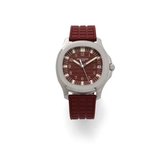 Patek Philippe Ref. 5065/1A-010, self-winding, large-size, centre-seconds, date, red “prun