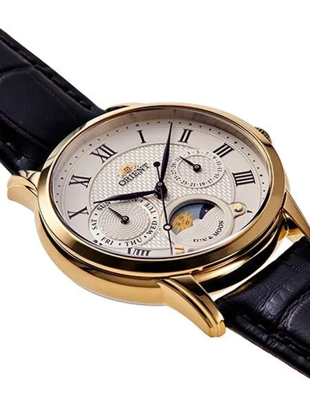 Orient Petite Sun and Moon Quartz Watch with Sapphire Crystal #RA-KA0003S10A kol saati