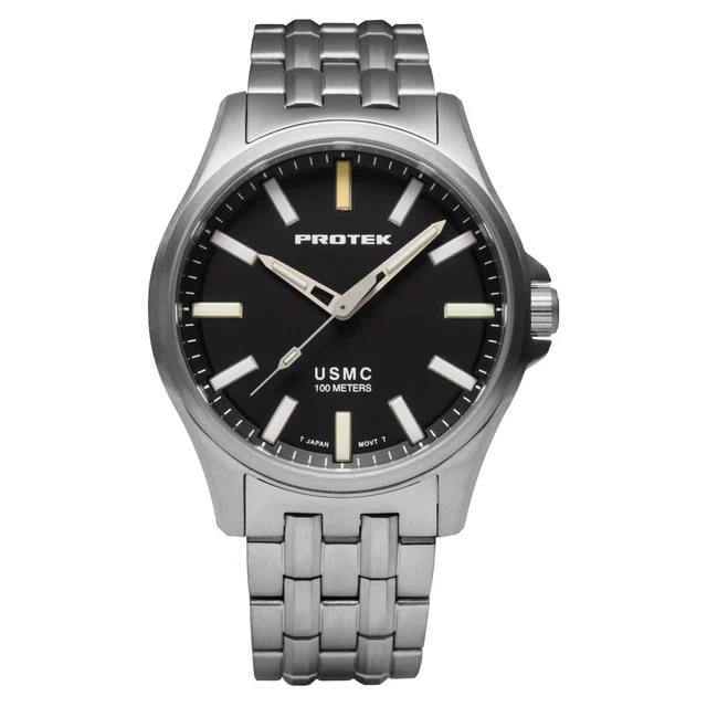 Protek Titanium Field Watch 3100 USMC Series with Tritium T100 Tubes #PT3101BR kol saati