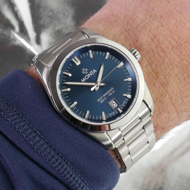 Monta Watch Piece Unique - Noble Generational Suburst Blue 165BK60ALBL kol saati