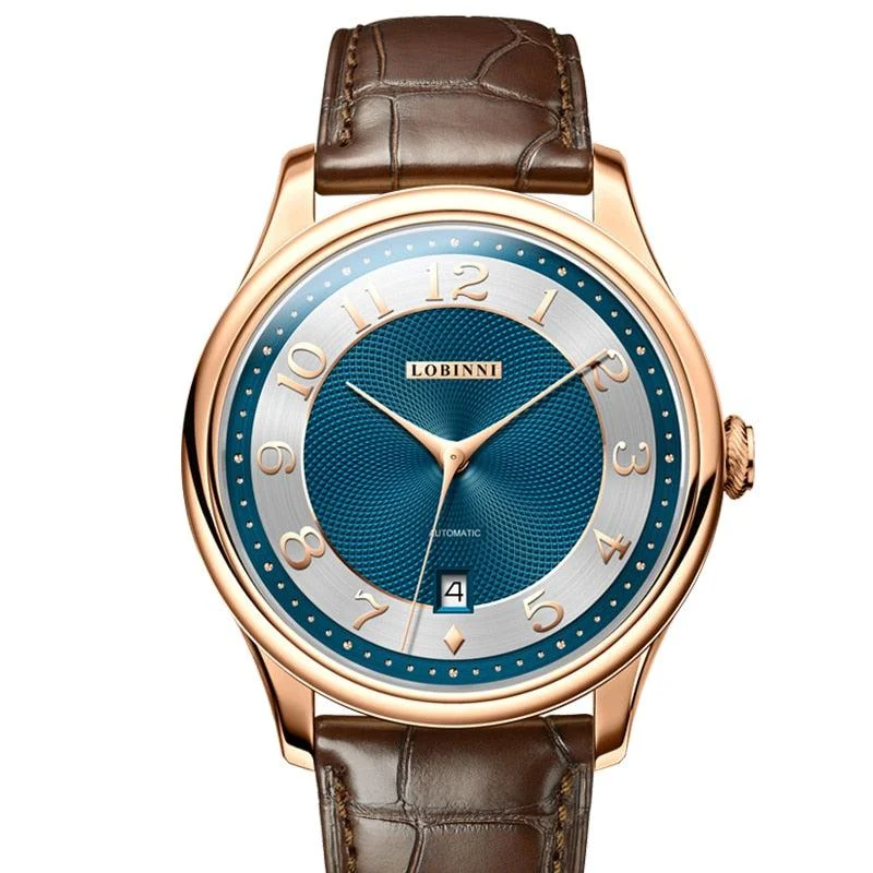 Lobinni Watches 1005004635521059-rose-blue 42 mm kol saati