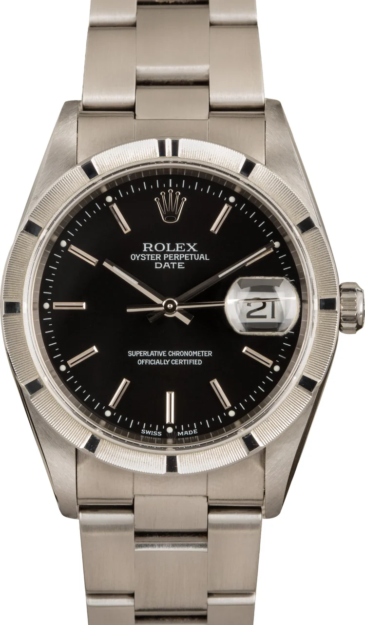 Rolex Date Steel Model 15210 34 mm kol saati