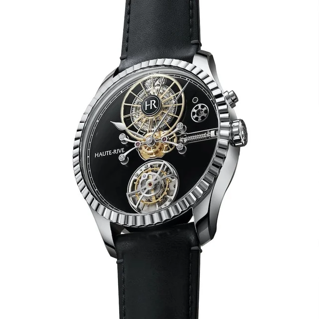 Haute-Rive Haute Rive Honoris I White Gold Black Enamel Dial Fluted Bezel HR-H1-WG-BL-FB k