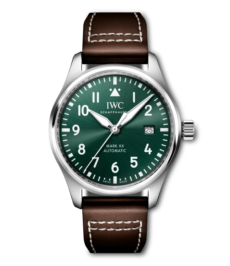 IWC Pilot's Watch Mark XX IW328205 Green Dial 40 mm kol saati