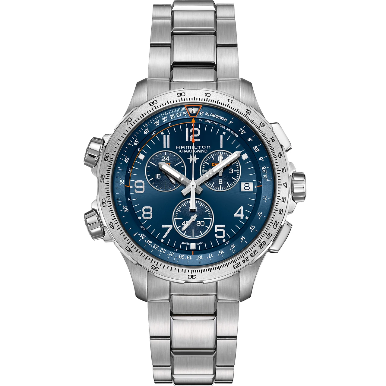 Hamilton Khaki Aviation X-Wind GMT Chrono Quartz H77922141 46 mm kol saati