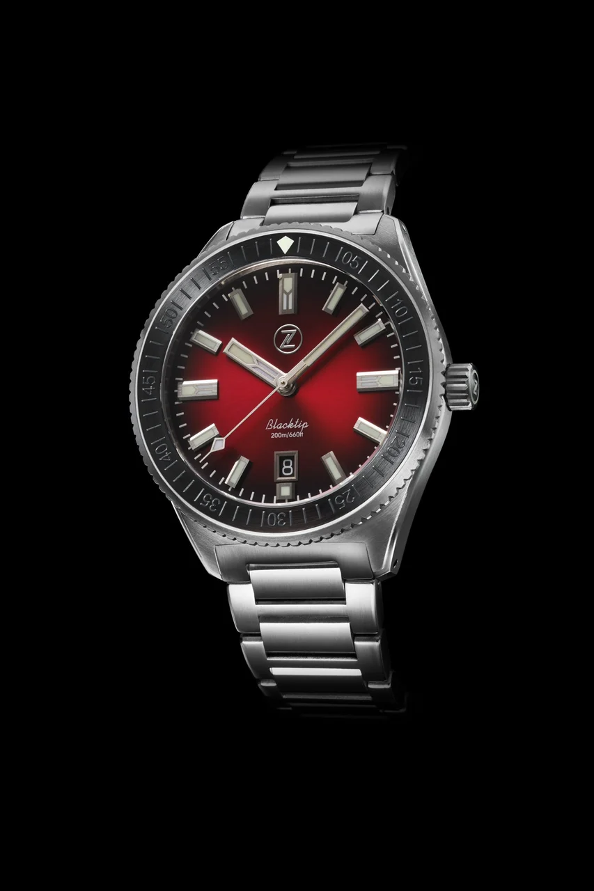 Zelos Blacktip 200m Diver Crimson Red 20 mm kol saati