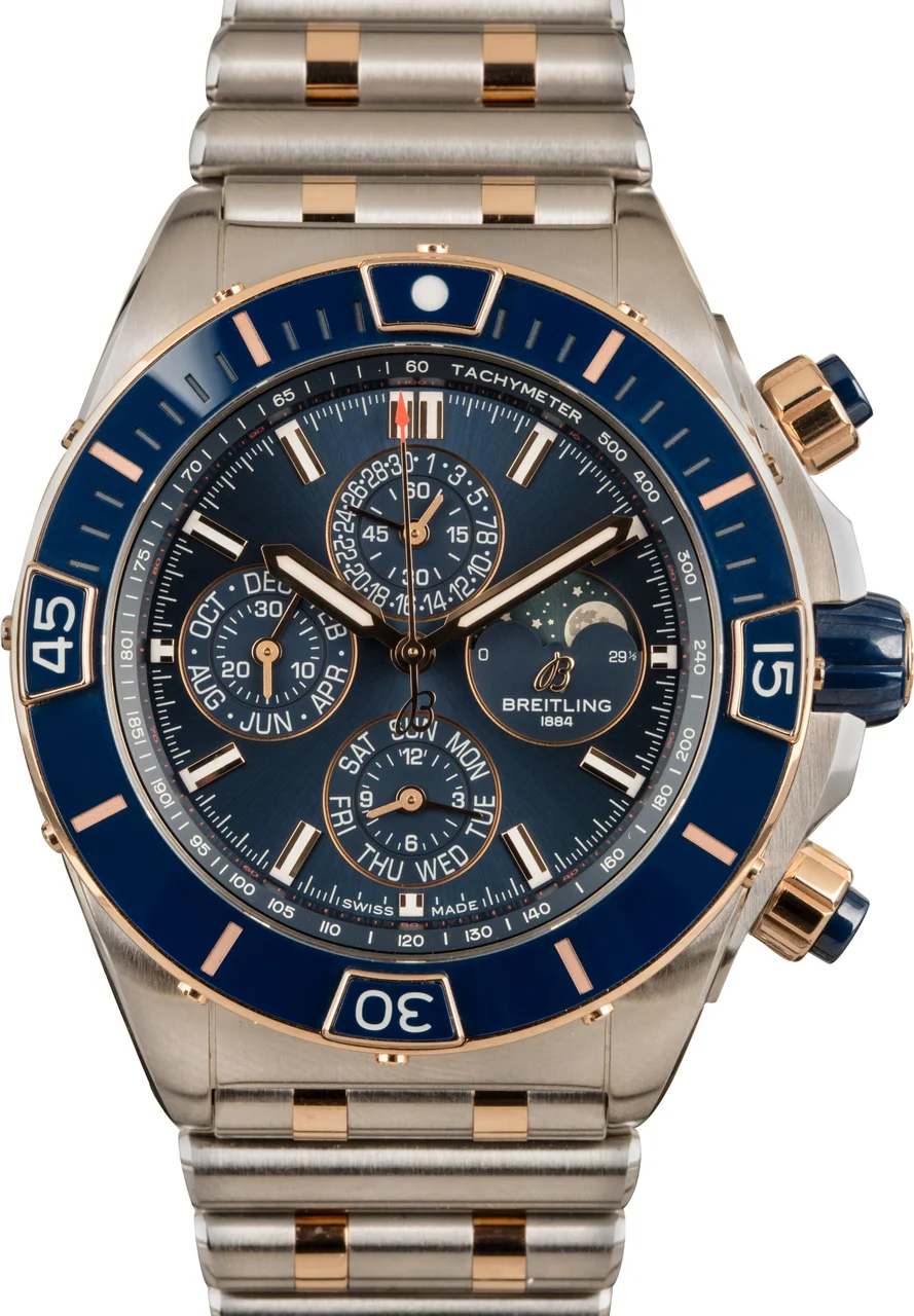 Breitling Super Chronomat Stainless Steel & 18k Red Gold BTU19320161C1U1 44 mm kol saati