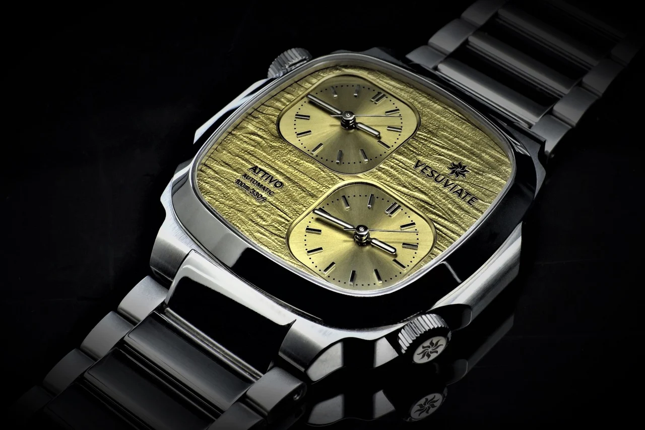 Vesuviate Attivo-Duplex Yellow Gold 39 mm kol saati