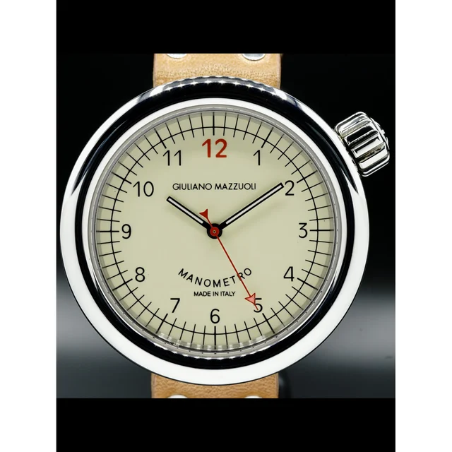 Giuliano Mazzuoli Manometro Ivory Polished Stainless Steel MRP01N 210000028419 kol saati