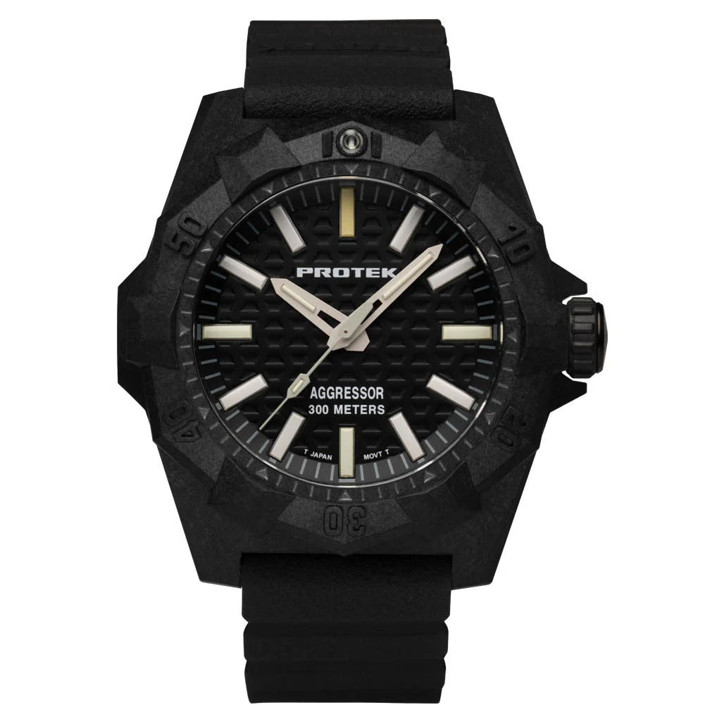 Protek Aggressor Carbon 4000 Series with Black Dial #PT4001 kol saati