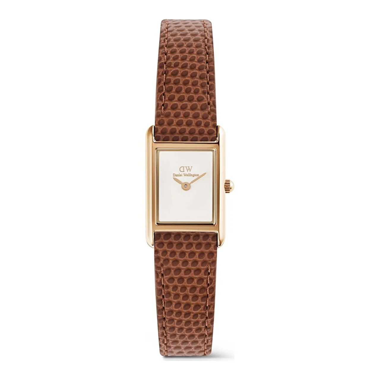 DANIEL WELLINGTON Bound Mini Light Brown Lizard White Rose G DW00600909 17 mm kol saati
