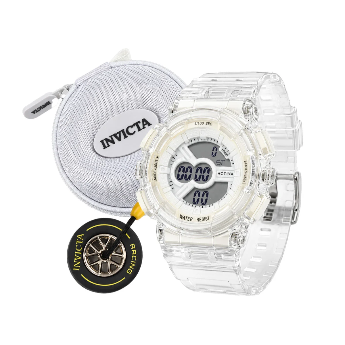 Activa Set Cyber Drift Limited Edition X Invicta - Digital Watch - 43mm, White (ACW-GA-L-500) 43 mm kol saati