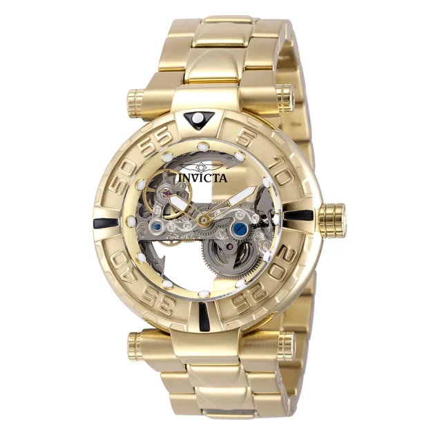 Invicta Subaqua Nebula Automatic Watch w/ Skeleton Dial - 47mm. Gold (49506) kol saati