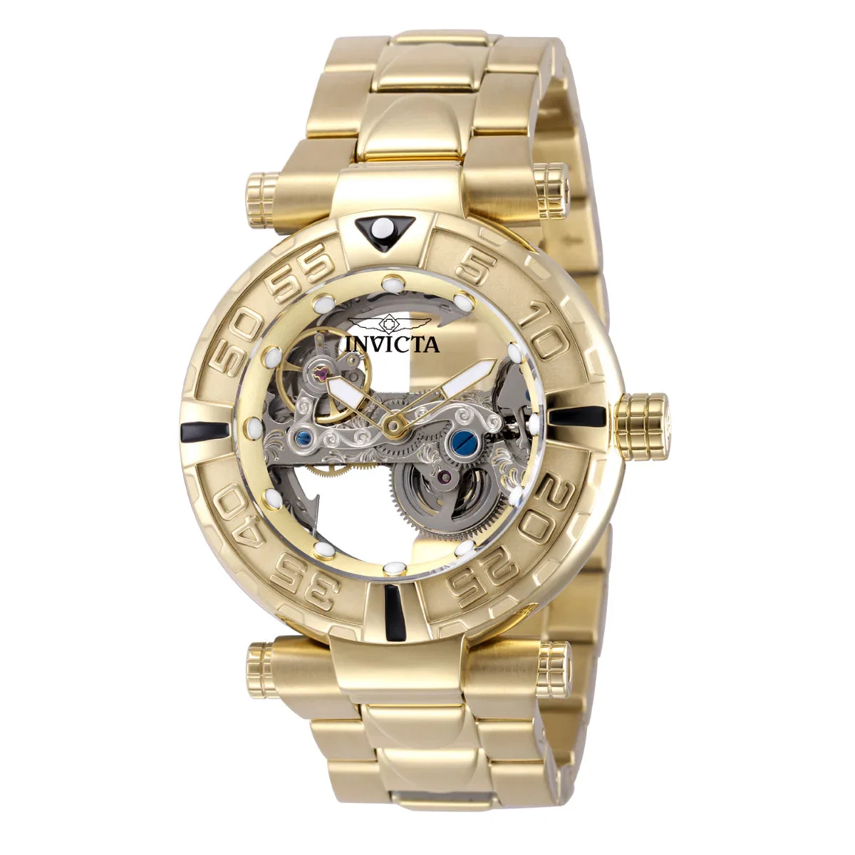 Invicta Subaqua Nebula Automatic Watch w/ Skeleton Dial - 47mm. Gold (49506) 47 mm kol saati
