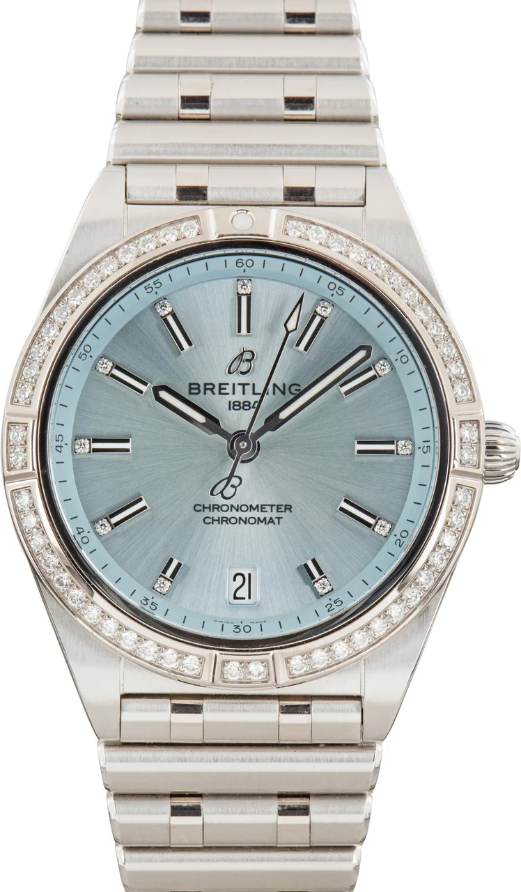 Breitling Chronomat Automatic 36 Ice Blue Diamond Dial G10380591C1G1 36 mm kol saati