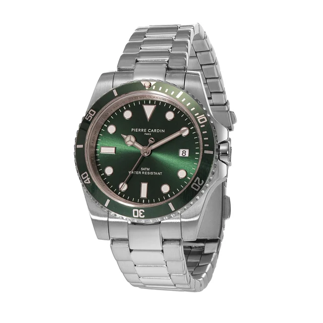 Pierre Cardin Aquatica HydroSport 40mm - Stainless Steel Silver with Stainless Steel Silve