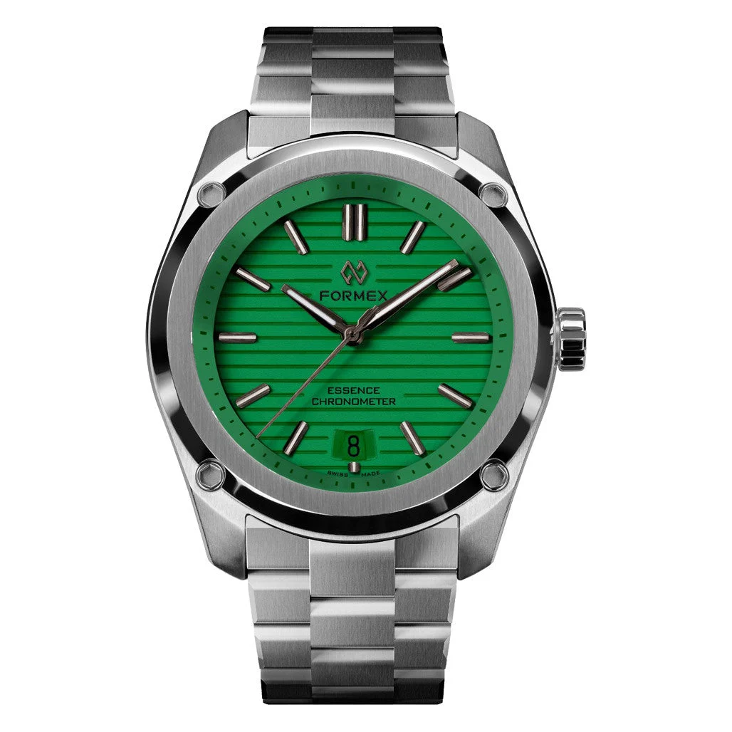 Formex Essence 39mm Swiss Splash Automatic Chronometer with Jungle Green Dial #0333-1-6607-100 39 mm kol saati