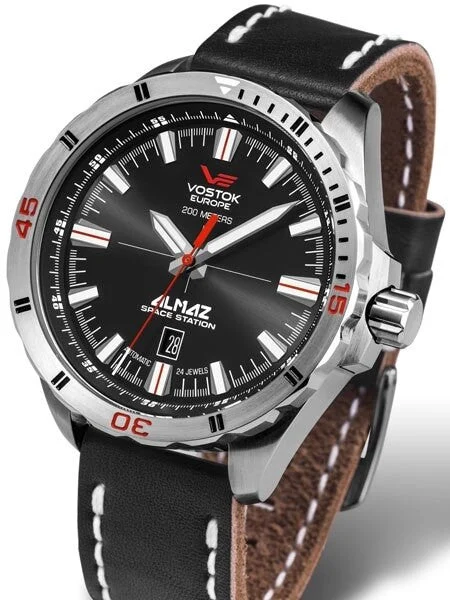 Vostok Europe Vostok-Europe Almaz 24-Jewel, Automatic Watch with Black Dial #320A258 47 mm kol saati