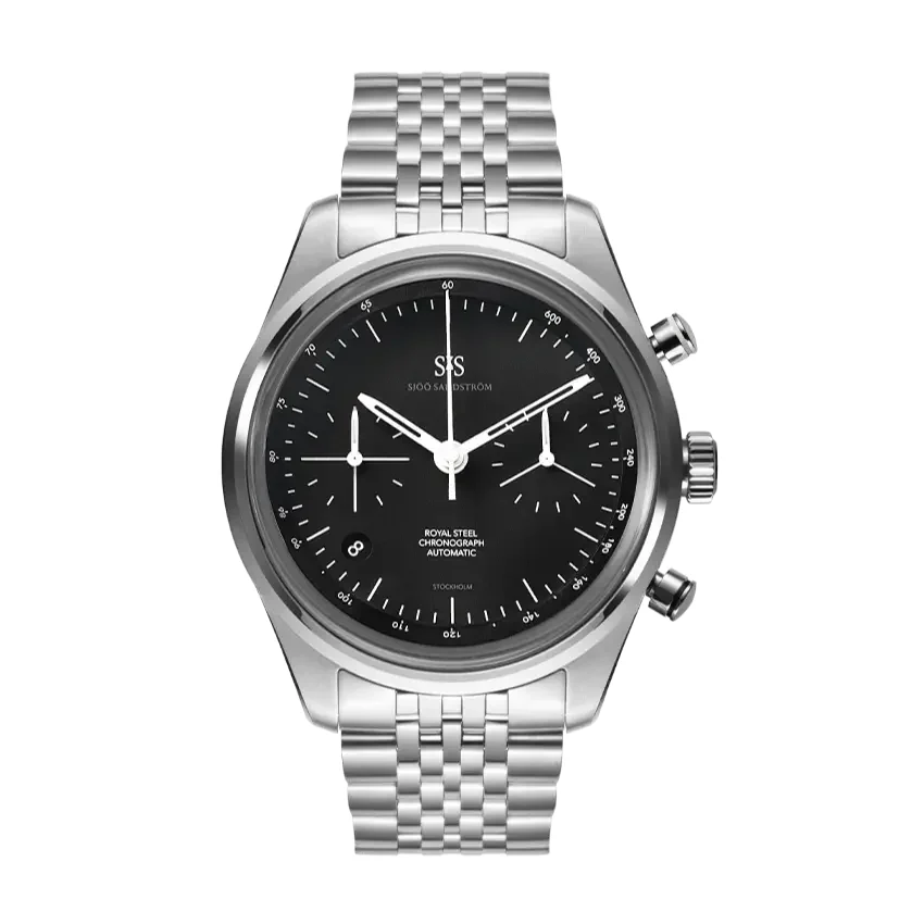 Sjöö Sandström Royal Steel Chronograph 022412 40 mm kol saati