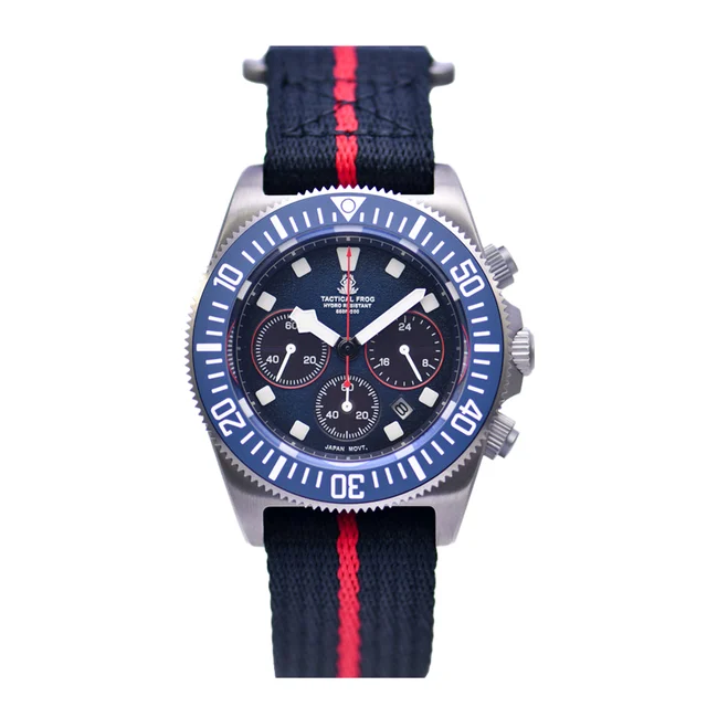 Tactical Frog Titanium FX-Diving Chronograph Watch 战术蛙-FXD计时（三表盘）- 黑色870 kol saati