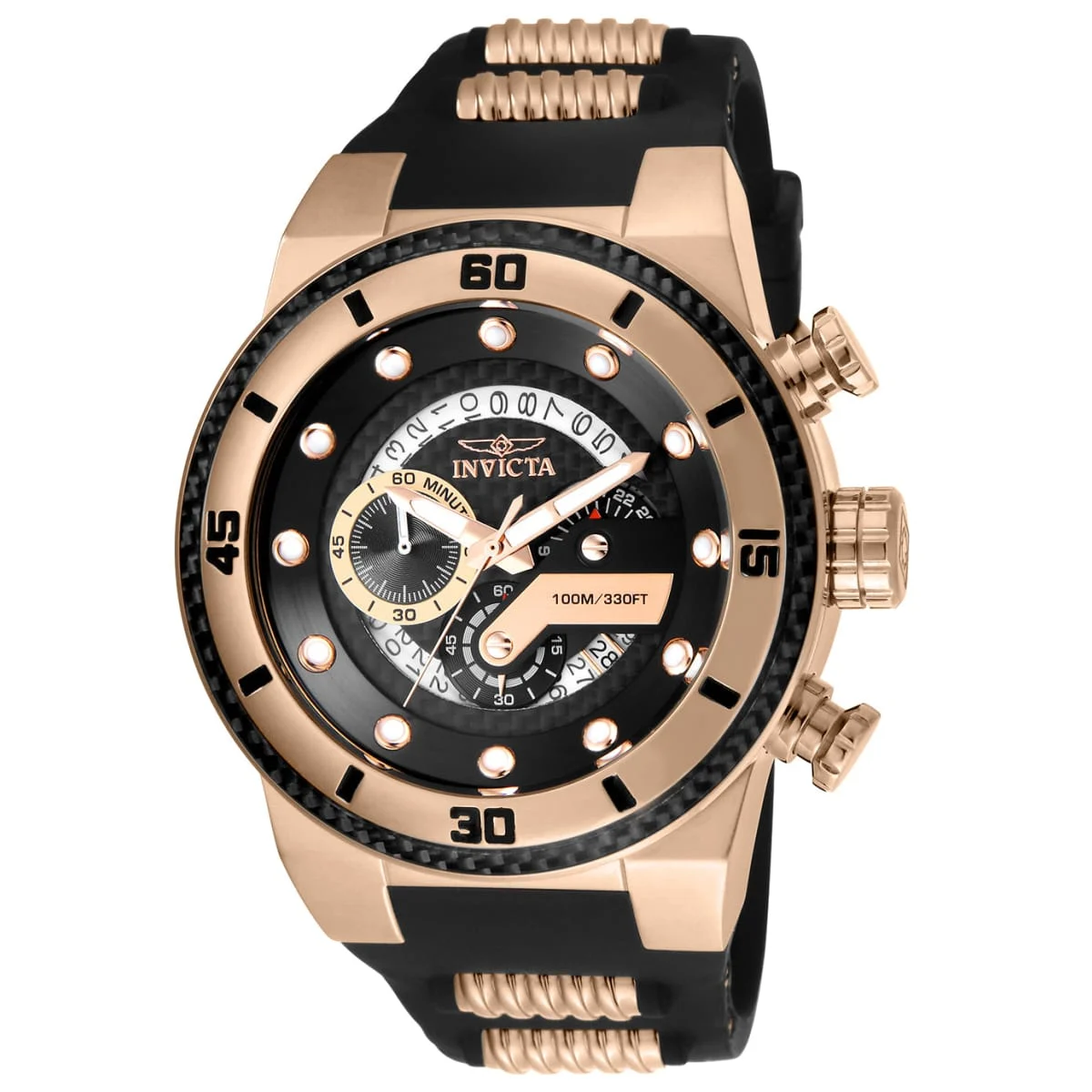 Invicta Rally Watch - 51mm, Rose Gold, Black (ZG-24226) 51 mm kol saati