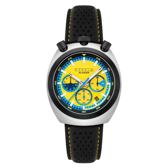 Cadola Islander Testa Di Toro Chronograph in Aqua Sunburst #CD-1058-LIW0D kol saati