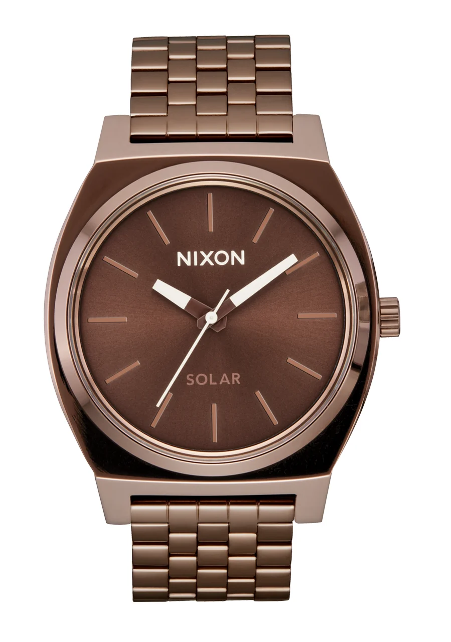 Nixon US Time Teller Solar - Chocolate / Cappuccino A1369-5243-00 40 mm kol saati