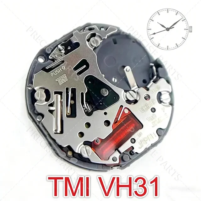 Tandorio Watches Original Japan Seiko TMI VH31 Quartz Movement 3 hands Sweep second origin