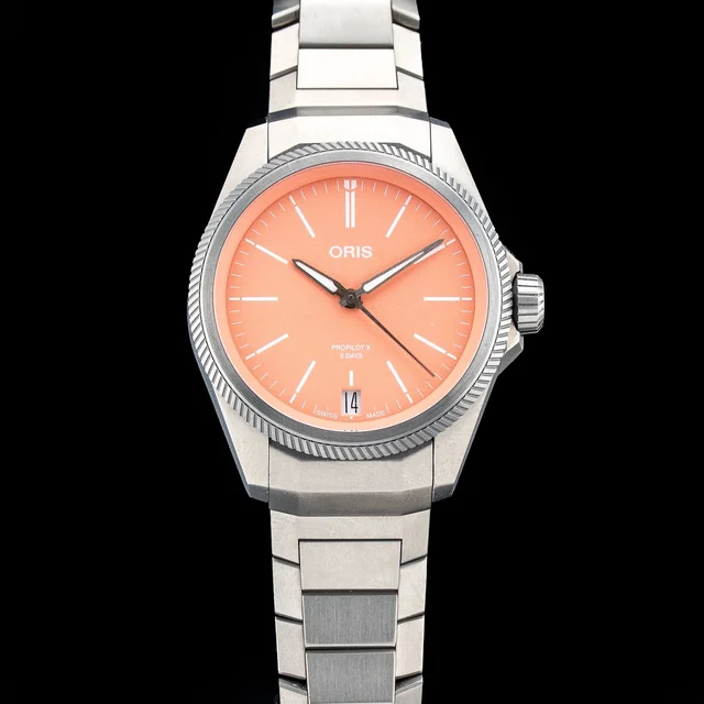 Oris Big Crown Propilot X Calibre 400 Salmon Dial 210009N36191 kol saati