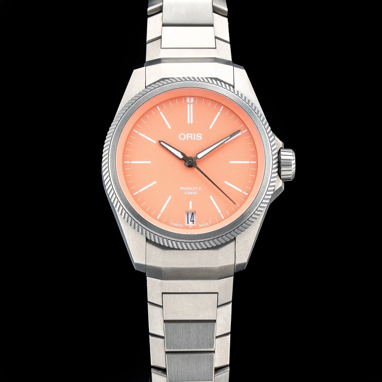 Oris Big Crown Propilot X Calibre 400 Salmon Dial 210009N36191 kol saati