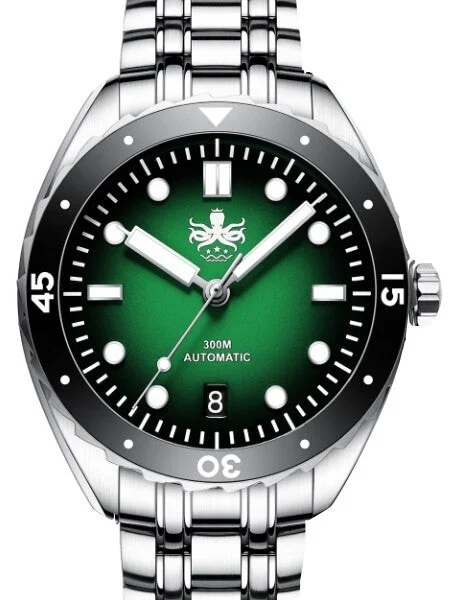 Phoibos Eagle Ray 300-Meter Automatic Dive Watch with Double Dome AR Sapphire Crystal #PY025A 41 mm kol saati