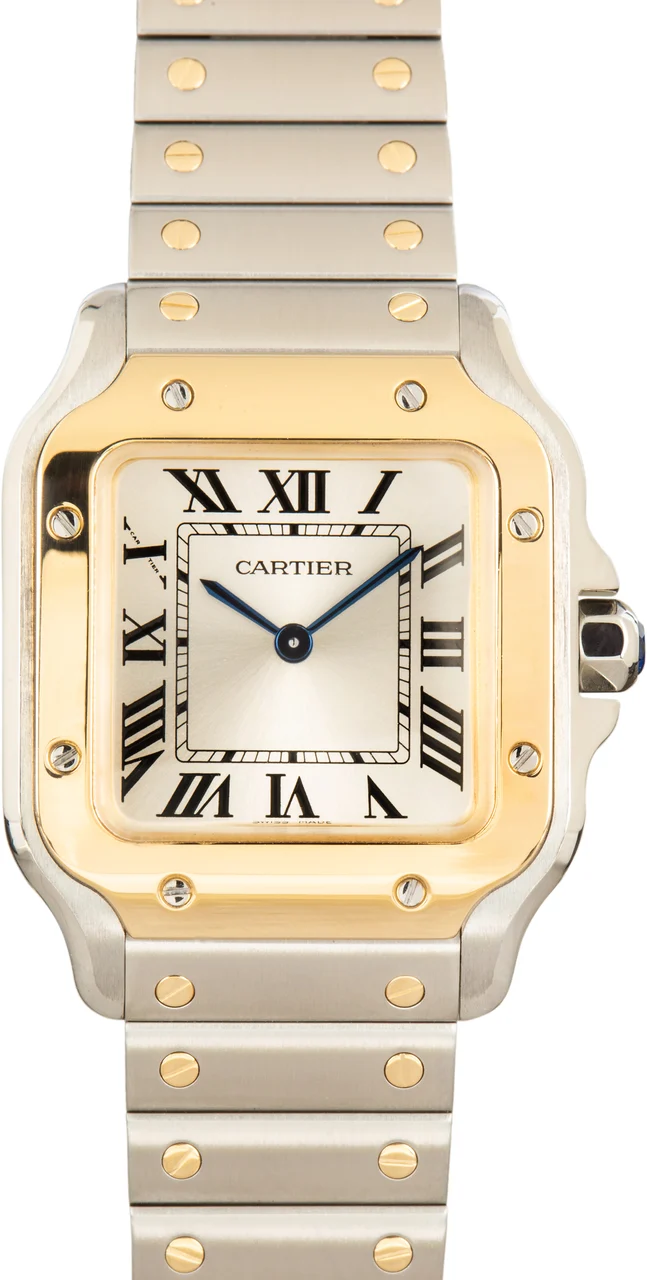 Cartier Steel & 18k Gold Santos de W2SA0033 35 mm kol saati