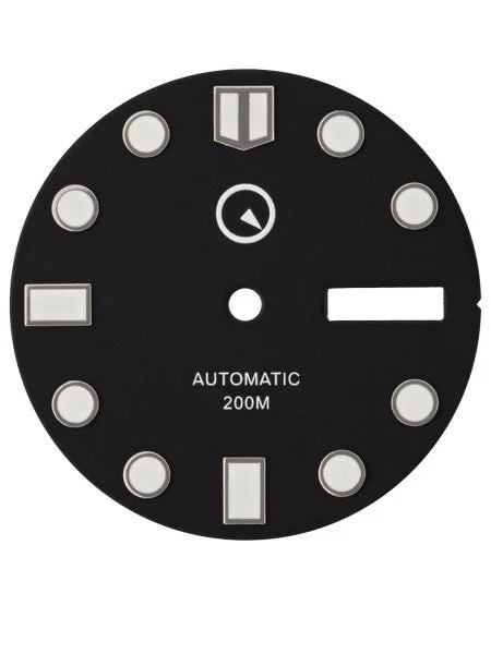 Islander Black Dial with SuperLuminova for Seiko 7S26, NH36 and 4R36 Movements #D01 29 mm kol saati
