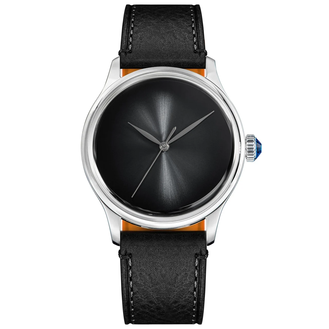 Sugess Sugess S455 银黑-黑带 38 mm kol saati