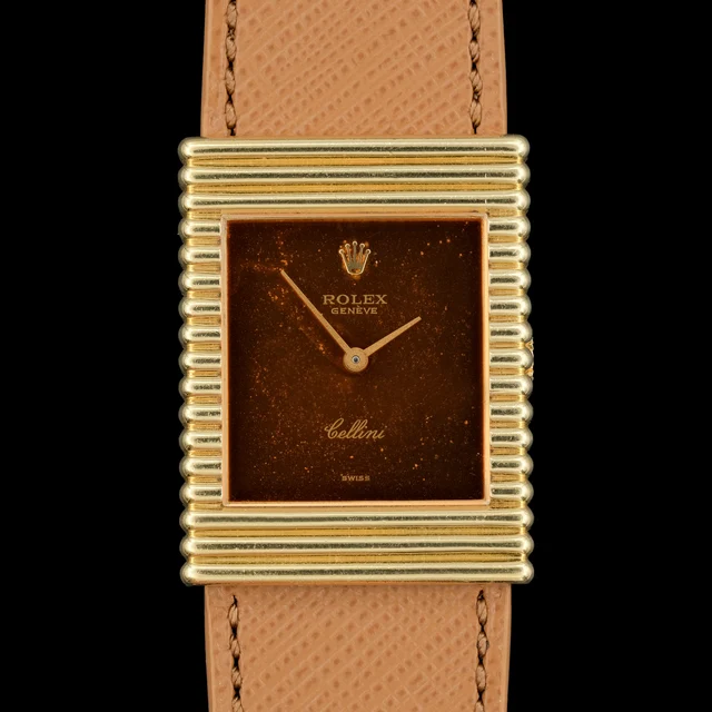 Rolex Cellini ref.4012 Terracota dial Ribbed case from 1976 kol saati