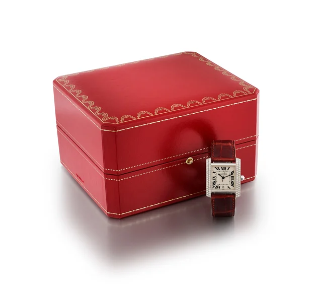 Cartier CARTIER, REF. 2366, TANK FRANCAISE, DIAMOND BEZEL, WHITE GOLD kol saati