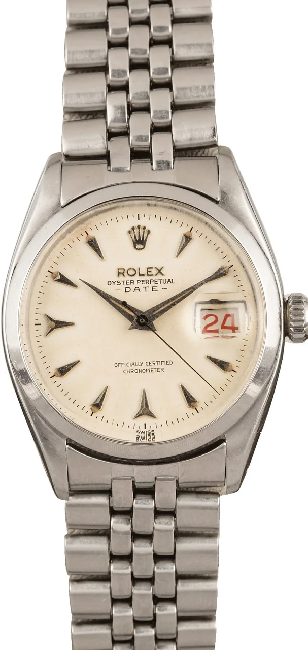 Rolex ROLEX, REF. 6534, OYSTER PERPETUAL DATE, STEEL 34 mm kol saati