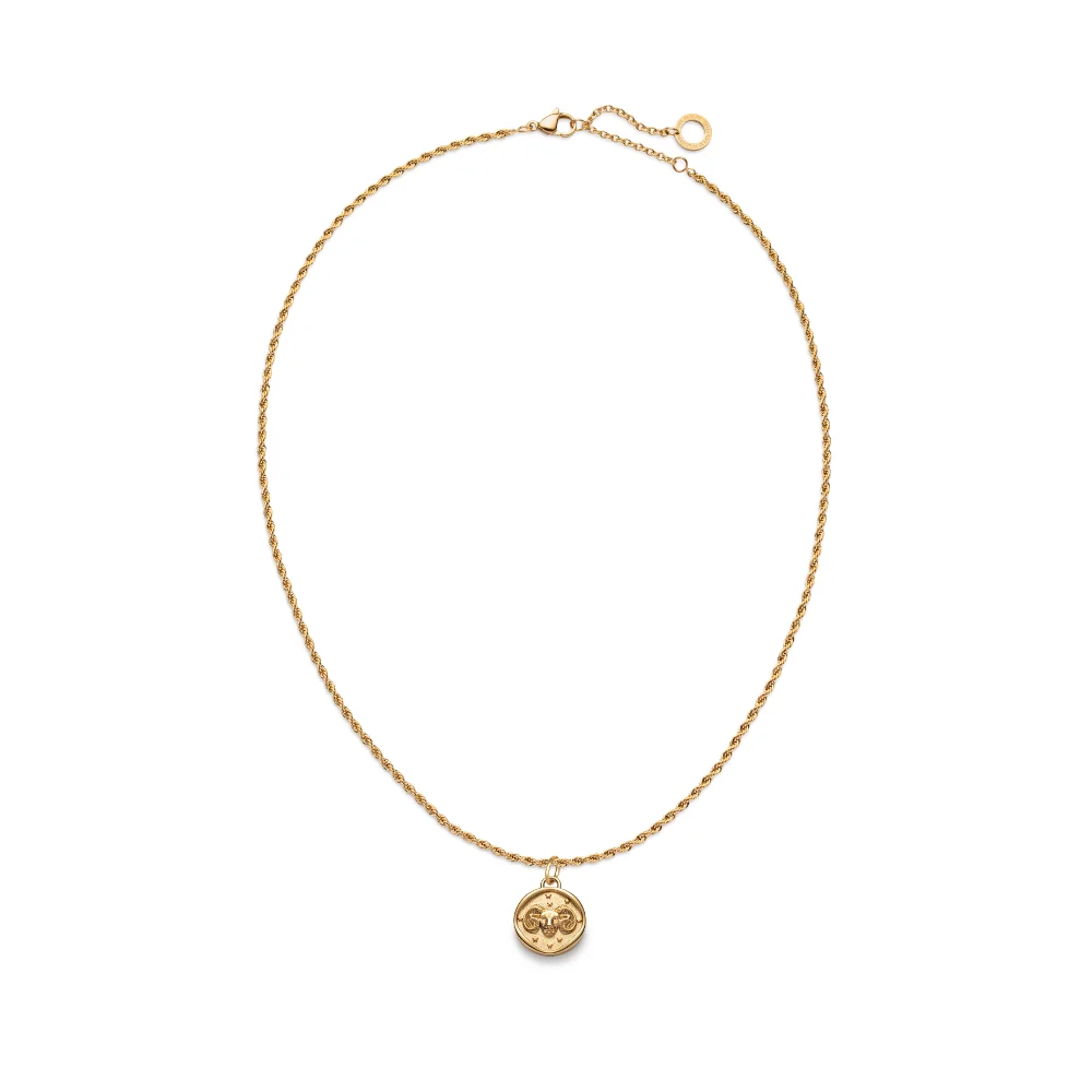 Default Set Aries Charm und Halskette Gold PH-JE-1289 kol saati
