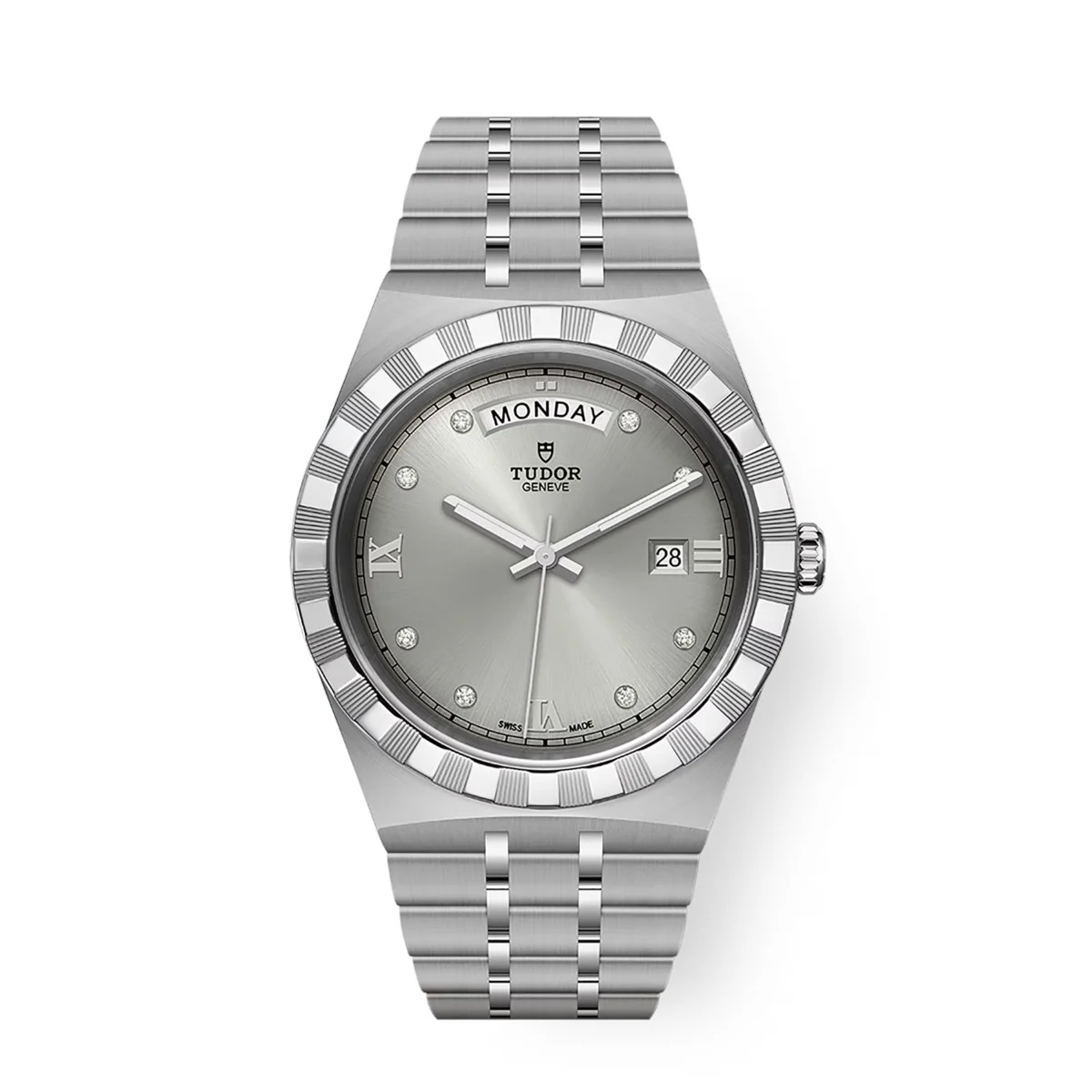 Tudor Royal M28600-0002 41mm Silver Sunray-Finish Diamond Di 41 mm kol saati