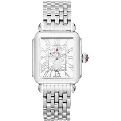 Michele Deco Madison Stainless Diamond Dial Watch MWW06T000141 kol saati