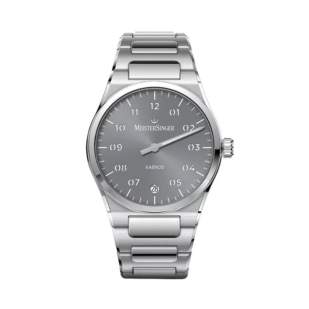Meistersinger Kaenos 40mm - Grey on Bracelet KS927 40 mm kol saati