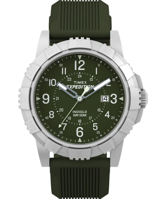 Timex Expedition Ridge 43mm Silicone Strap Watch TW4B32100 kol saati