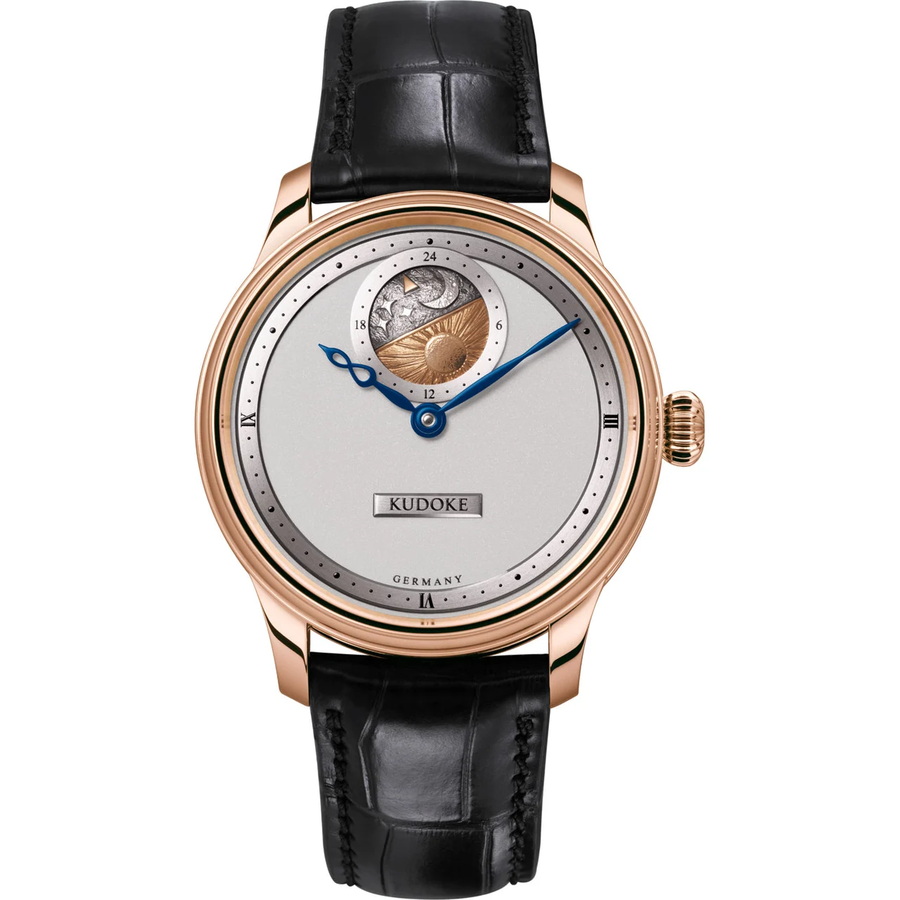 Kudoke Silver Dial Rose Gold kudoke-2-silver-rg kol saati