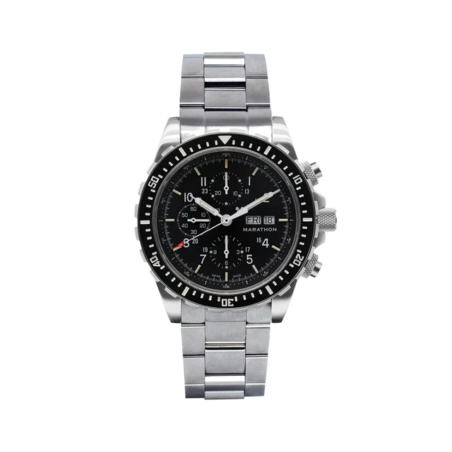 Marathon CSAR Pilot's Automatic Chronograph 46mm - Black on Bracelet WW194014SS-0108 kol s