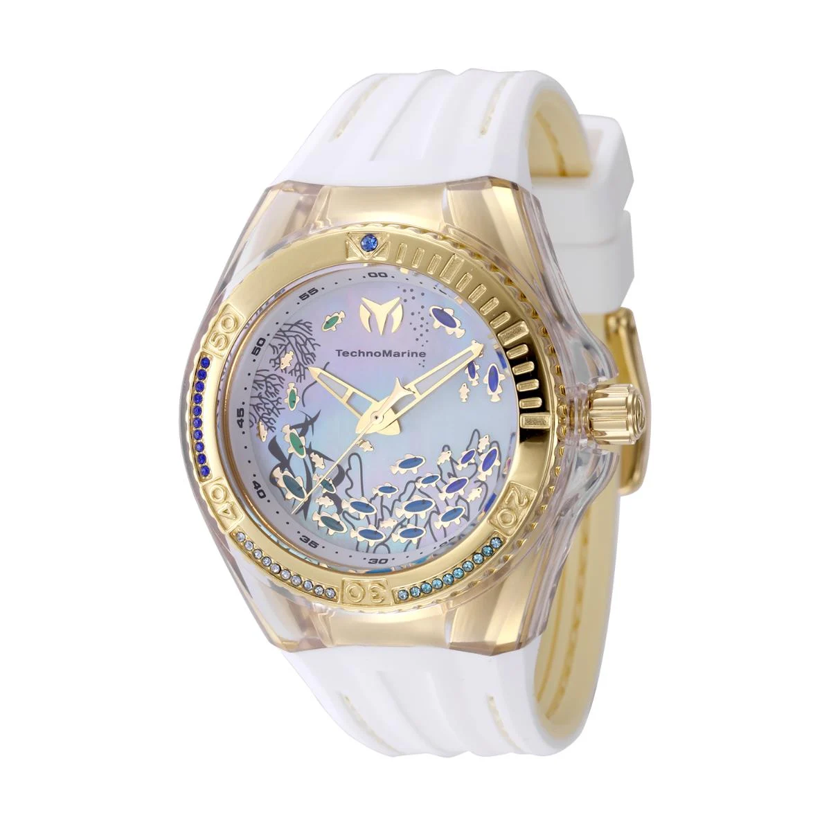 Technomarine Cruise Dream Watch w/ Mother of Pearl Dial - 40mm. Champagne. White (TM-125009) 40 mm kol saati