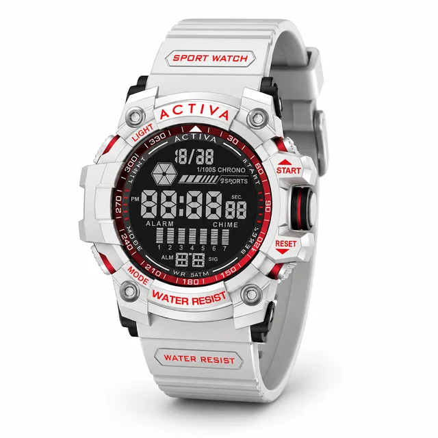 Activa Invicta Digital Watch - 56mm. White (ACW8020-012) kol saati