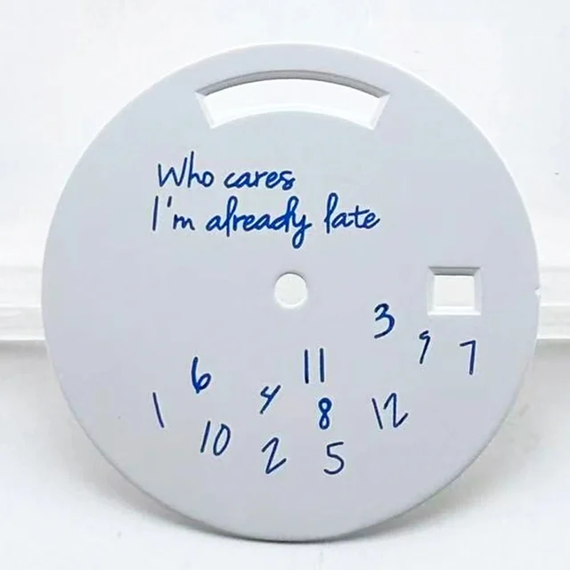 Tandorio Dial Who Cares I'm Already Late dial Miyota 8285 dial dual calendar for Miyota 82