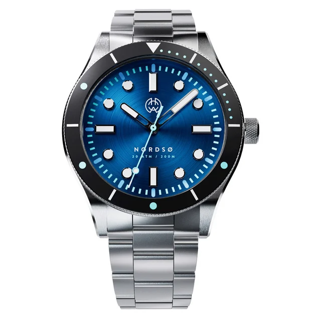 Henry Archer Nordso Automatic Dive Watch with Horizon Blue Dial #HAC-NOR-HRZ-3LI kol saati
