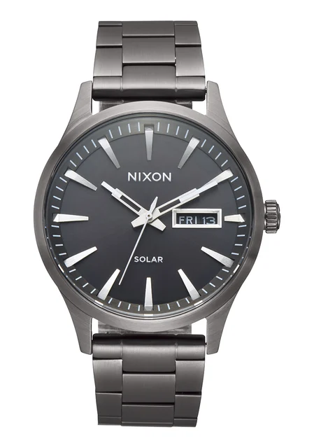 Nixon US Sentry Solar Stainless Steel - Gunmetal A1346-131-00 kol saati