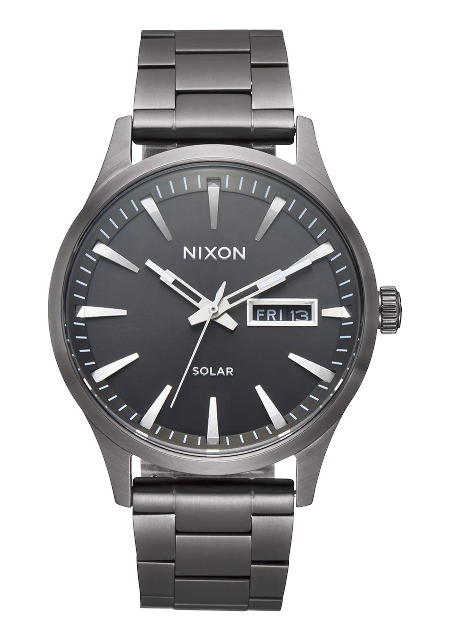 Nixon US Sentry Solar Stainless Steel - Gunmetal A1346-131-00 40 mm kol saati